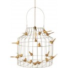 Hanglamp goud metaal | met vogeltjes nÃ©t echt