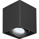 HOFTRONIC Esto - Plafondspot opbouw - Zwart - Kantelbaar en Dimbaar - Verwisselbare GU10 Spot - 6000K Daglicht wit - 5 Watt 400 lumen - 95x95x105mm - IP20 voor woonkamer, slaapkamer en gang - Plafondverlichting binnen