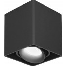 HOFTRONIC Esto - Plafondspot opbouw - Zwart - Kantelbaar en Dimbaar - Verwisselbare GU10 Spot - 4000K Neutraal wit - 5 Watt 400 lumen - 95x95x105mm - IP20 voor woonkamer, slaapkamer en gang - Plafondverlichting binnen