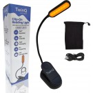 TwinQ Draadloos Led Leeslampje met Klem - Voor Boek Slaapkamer - Klemlamp - USB Oplaadbaar Leeslamp - Boeklamp Amber Licht - Incl. Opbergzakje