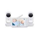 Motorola Nursery Babyfoon - Ease VM35-2 - 5-Inch Gesplitst Scherm - Wit - 2 Camera&apos;s - Nachtvisie - Ingebouwde microfoon